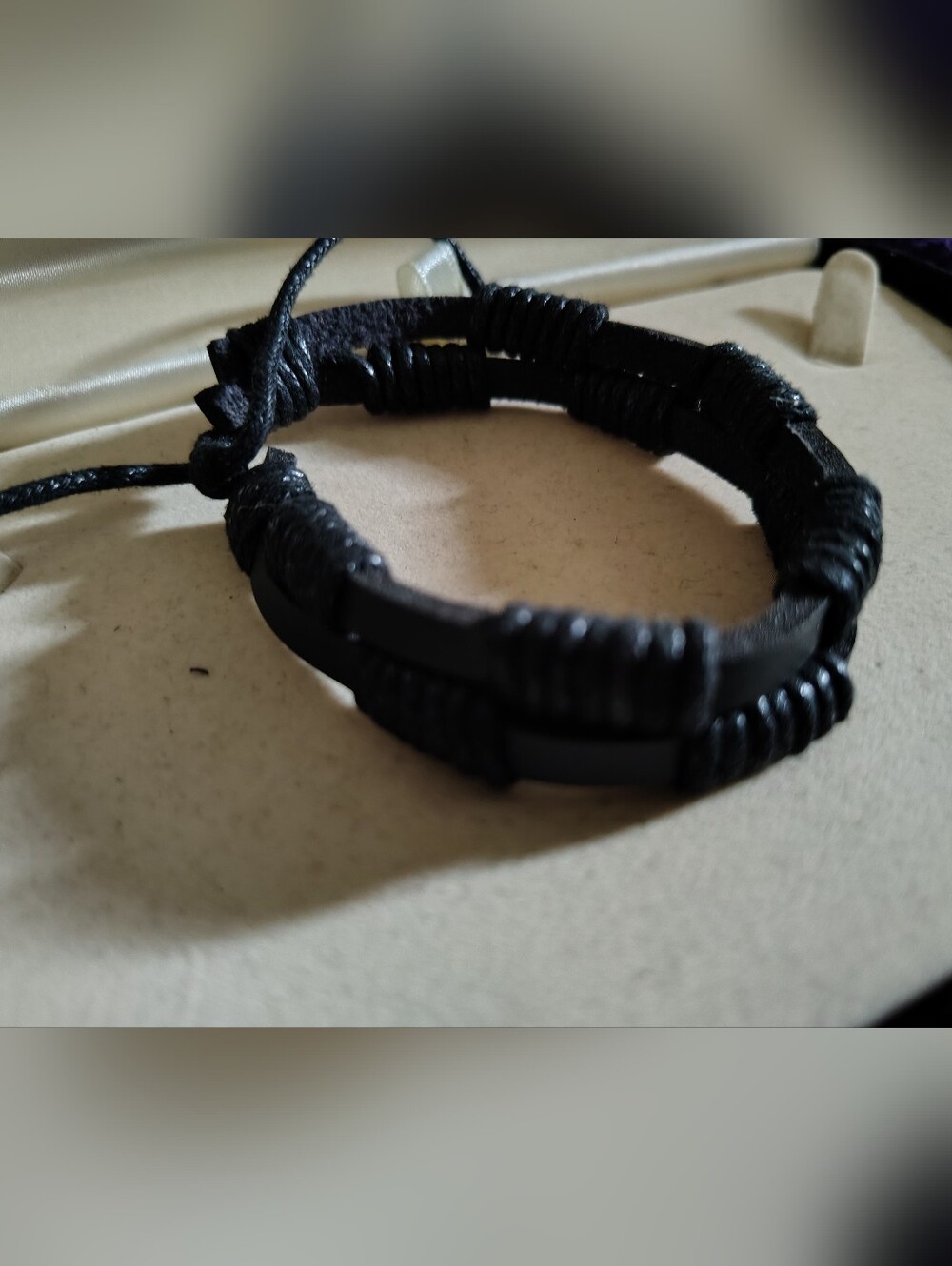 💀Men's Black Multi-Strand Braided Leather Bracelet 💀